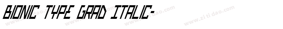 Bionic Type Grad Italic字体转换